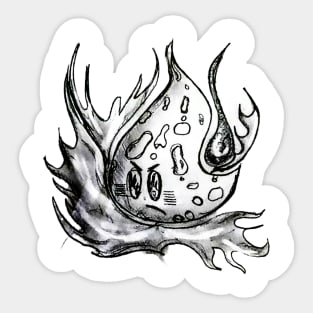 Abstract fun gaming angry fireball monster lava orc goblin Sticker